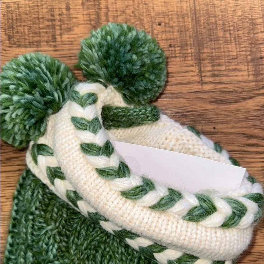 Green and Cream CHRISTMAS decoration boot